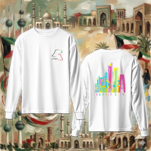 107-longsleeve-white معالم الكويت - جهتين