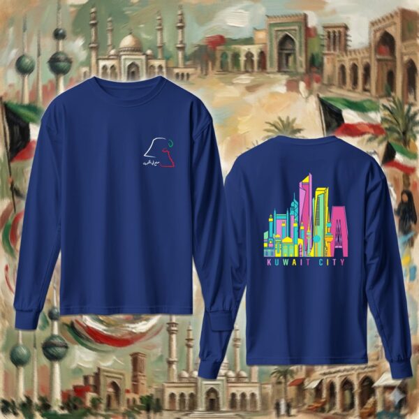 108-longsleeve-navy معالم الكويت - جهتين