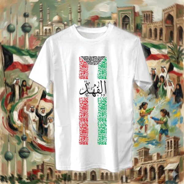 علم الكويت بالأحرف العربية