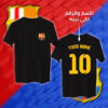 شعار برشلونة مع اسم ورقم