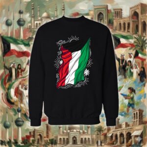 736-sweater-black Kuwaiti Flag